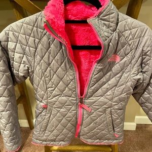 Girls mossbud swirl reversible coat